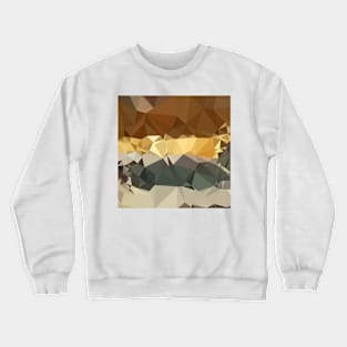 French Beige Abstract Low Polygon Background Crewneck Sweatshirt